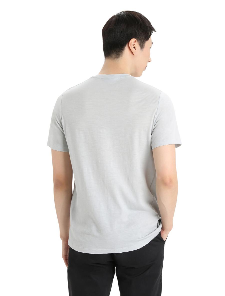 T Shirts Icebreaker Merino Tech Lite II Corta Sleeve Tee Homme Beige | FR 1165XYUF